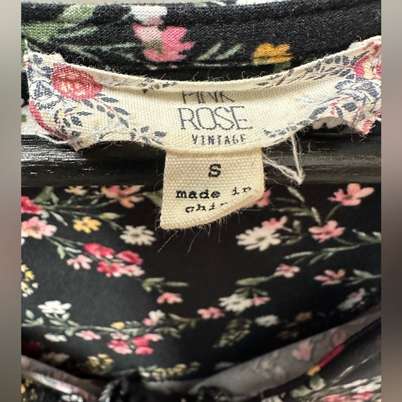 PINK ROSE VINTAGE DRESS - Picture 4 of 4